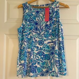 New Lilly Pulitzer luxletic sleeveless top with UPF 50